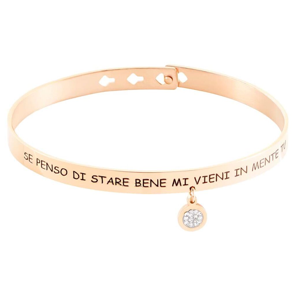 Bangle Sunrise Acciaio Rosa Cristallo