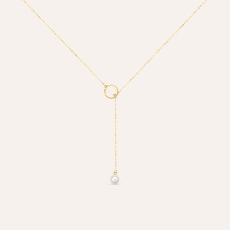 Collana Gabrielle Oro Giallo Perla D'Acqua Dolce - Collane Donna | Stroili