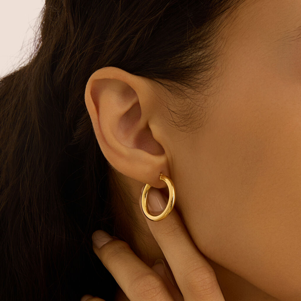 Orecchini A Cerchio Gold Essence Oro Giallo