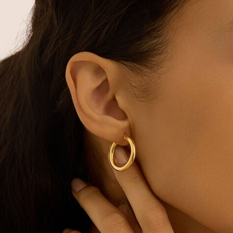 Orecchini A Cerchio Gold Essence Oro Giallo - Orecchini a Cerchio Donna | Stroili