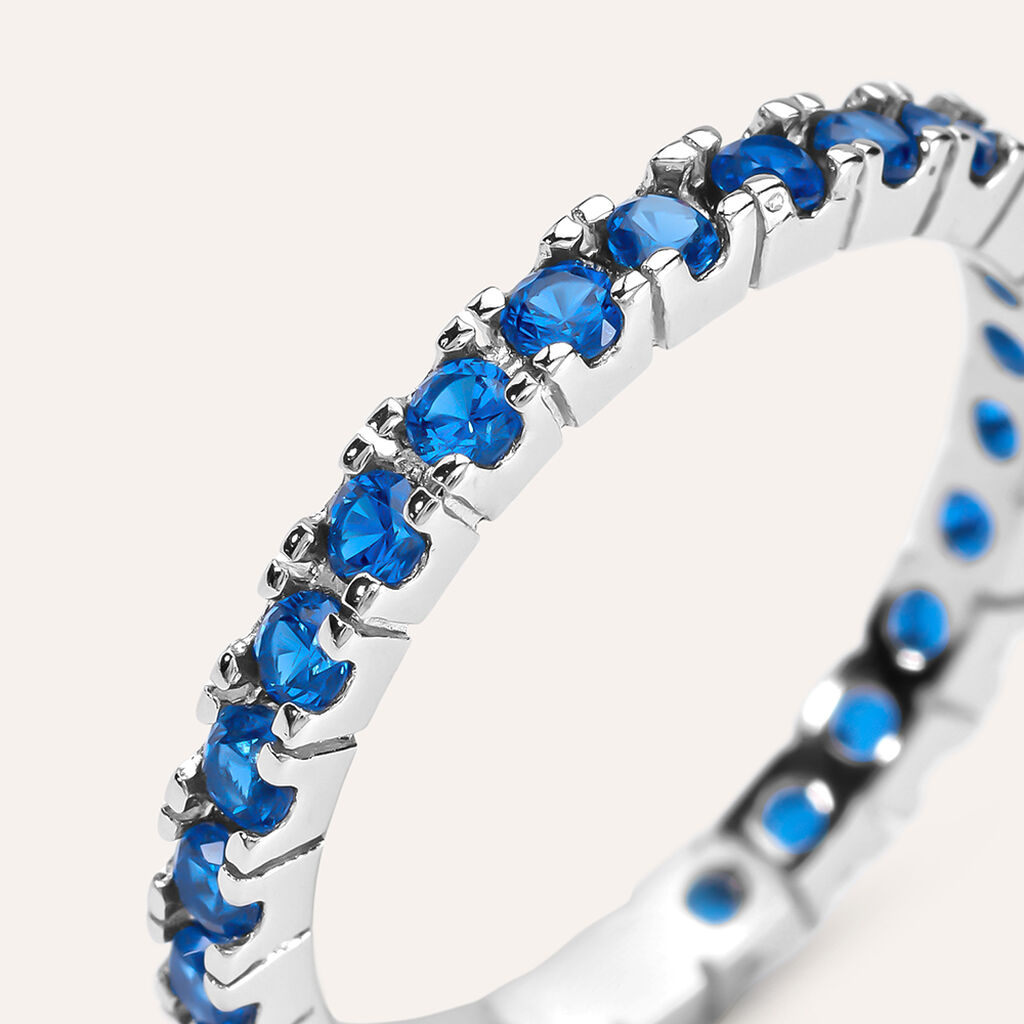 Anello Eternity Silver Rainbow Argento Rodiato Cubic Zirconia