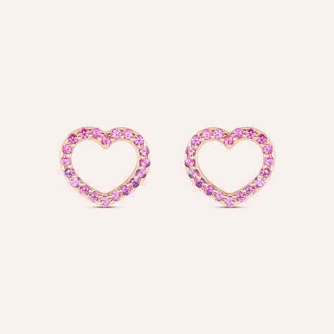 Orecchini Lobo Silver Rainbow Argento Rosa Cubic Zirconia - Orecchini a Lobo Donna | Stroili