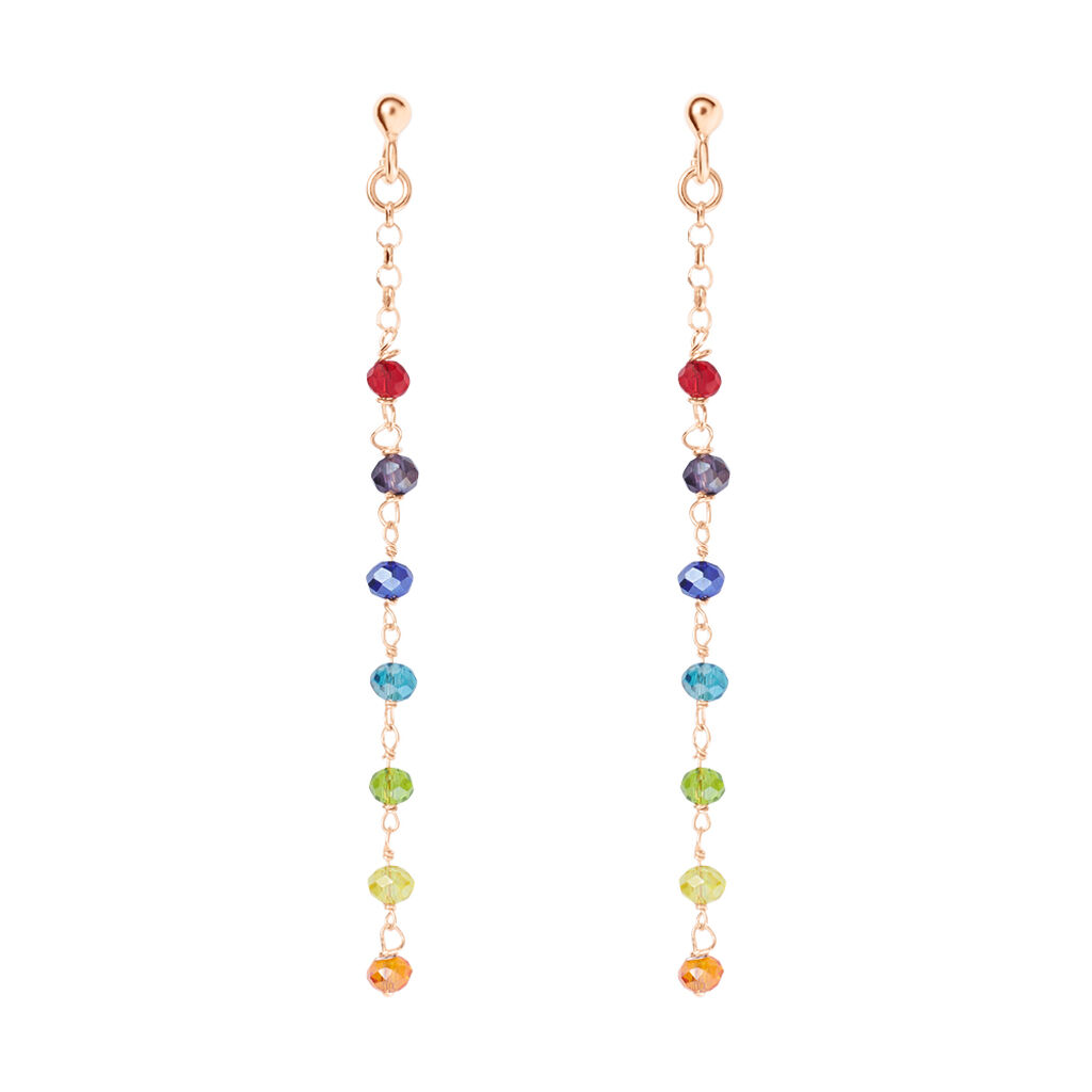 Orecchini Pendenti Silver Soul Argento Rosa Cristallo - Orecchini Pendenti Donna | Stroili