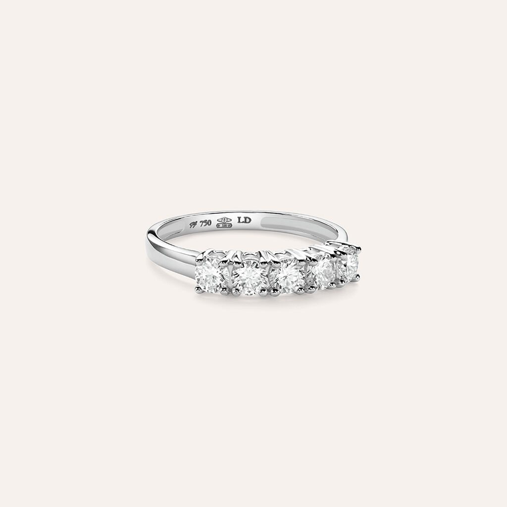 Anello Riviere Diamade Oro Bianco Diamante Lab-Grown - Anelli Riviere Donna | Stroili