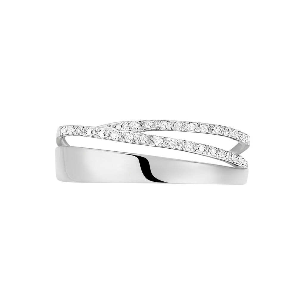 Anello Fascia Sophia Oro Bianco Diamante - Anelli con Pietre Donna | Stroili