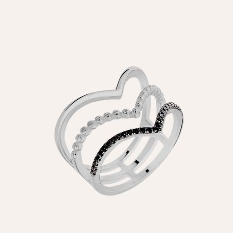 Tata GISELE Anello Rigato In Argento 925 Rodiato – Larghezza 3 Mm, Senza Pietra