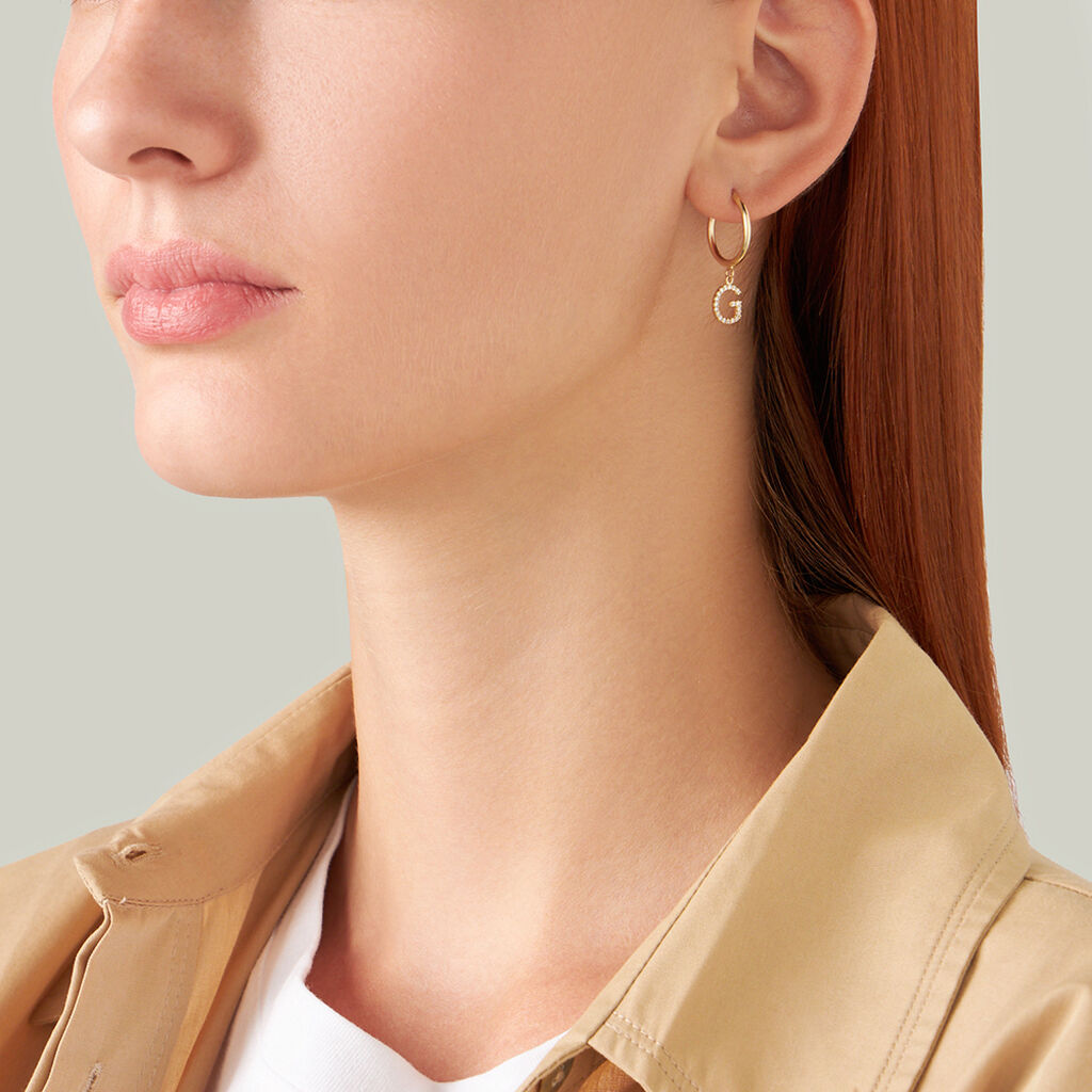 Mono Orecchino A Cerchio Toujours Oro Giallo Cubic Zirconia - Mono Orecchino Donna | Stroili