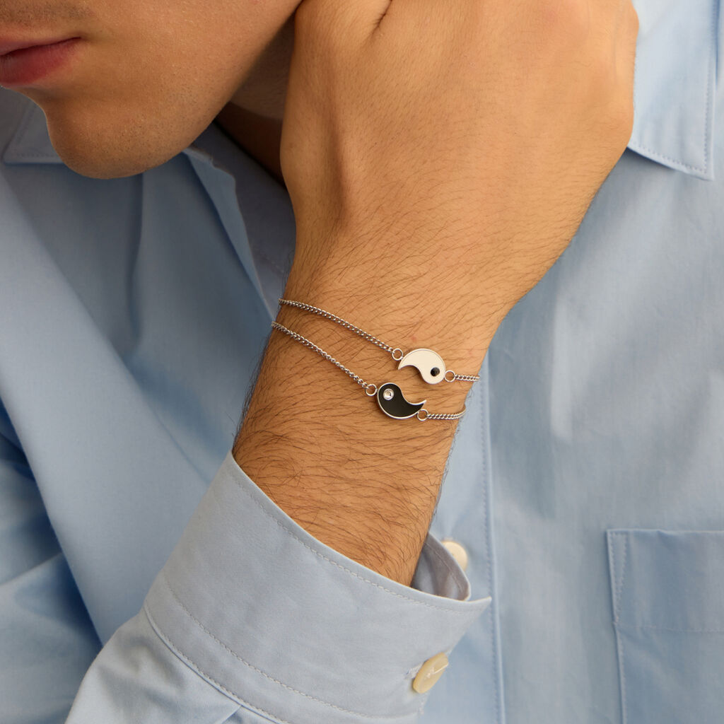 Bracciale Man Code Acciaio Cristallo