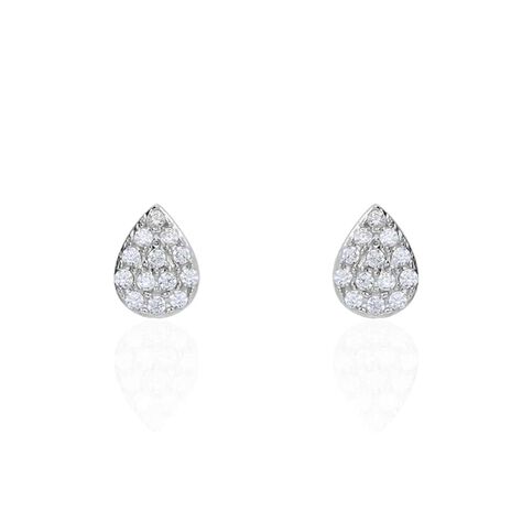 Orecchini Lobo Bon Ton Oro Bianco Cubic Zirconia - Orecchini a Lobo Donna | Stroili