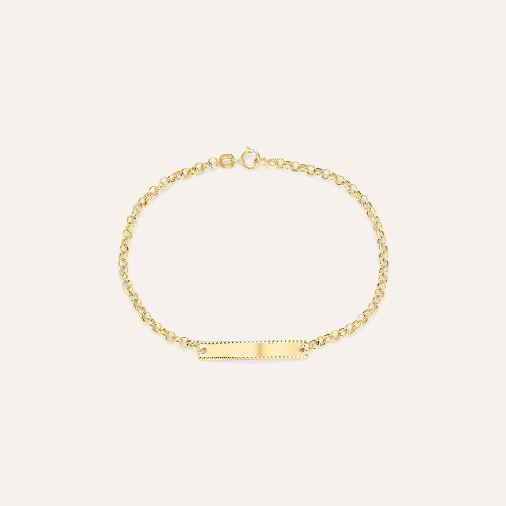 Bracciale Con Targhetta Religious Gold Oro Giallo - Bracciali Bambino | Stroili