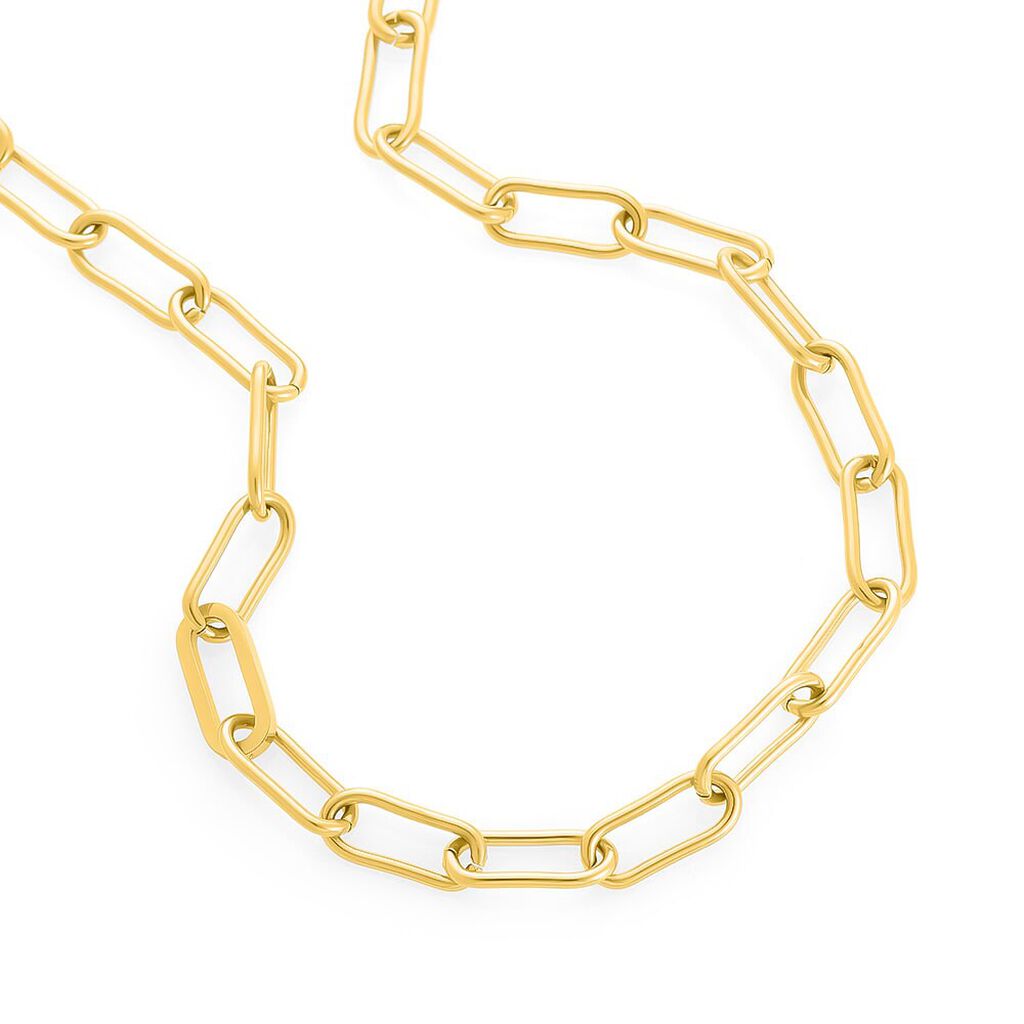 Catena Lady Code Acciaio Dorato Cristallo - Collane Catena Donna | Stroili