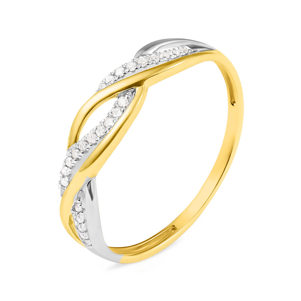 Anello Fascia Sophia Oro Bicolore Diamante 1400370 Stroili