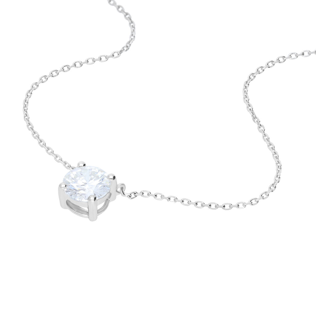 Collana Punto Luce Diamade Oro Bianco Diamante Lab-Grown - Collane Punto Luce Donna | Stroili