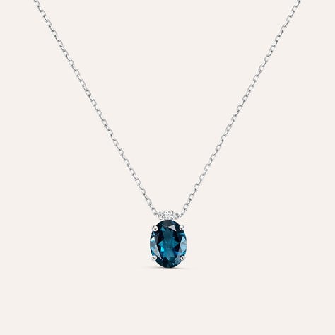 Collana Punto Luce Amélie Oro Bianco Topazio Cubic Zirconia - Collane Punto Luce Donna | Stroili