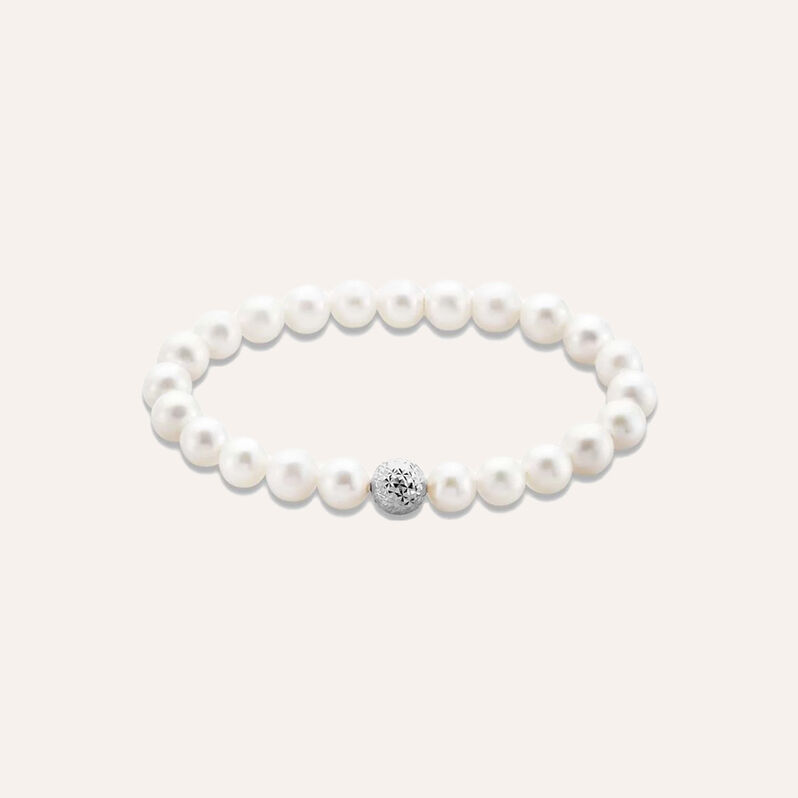 Bracciale Gabrielle Oro Bianco Perla D'Acqua Dolce - Bracciali Donna | Stroili