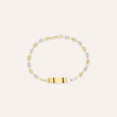 Bracciale Con Targhetta Religious Gold Oro Bicolore