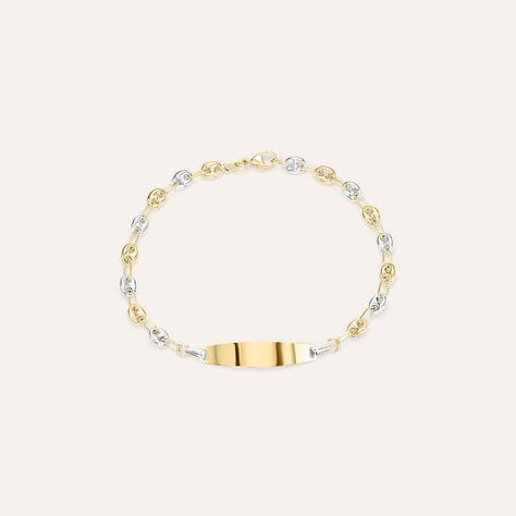 Bracciale Con Targhetta Religious Gold Oro Bicolore - Bracciali Bambino | Stroili