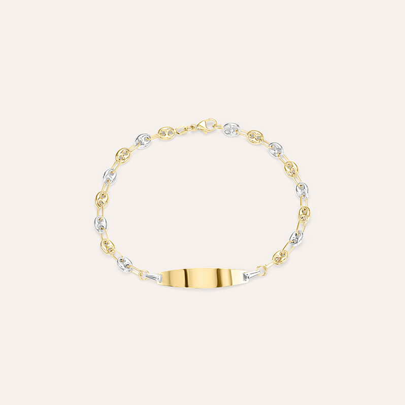 Bracciale Con Targhetta Religious Gold Oro Bicolore - Bracciali Bambino | Stroili