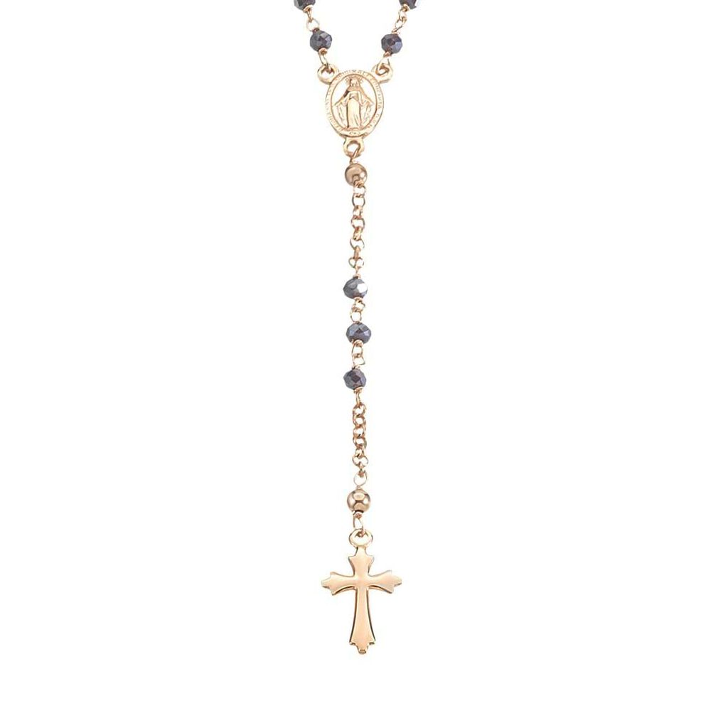 Collana Rosario Silver Soul Argento Rosa Cristallo - Collane Rosario Donna | Stroili