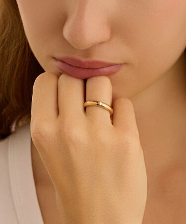Fede Classica Leggera 3.6 mm Oro Giallo Diamante