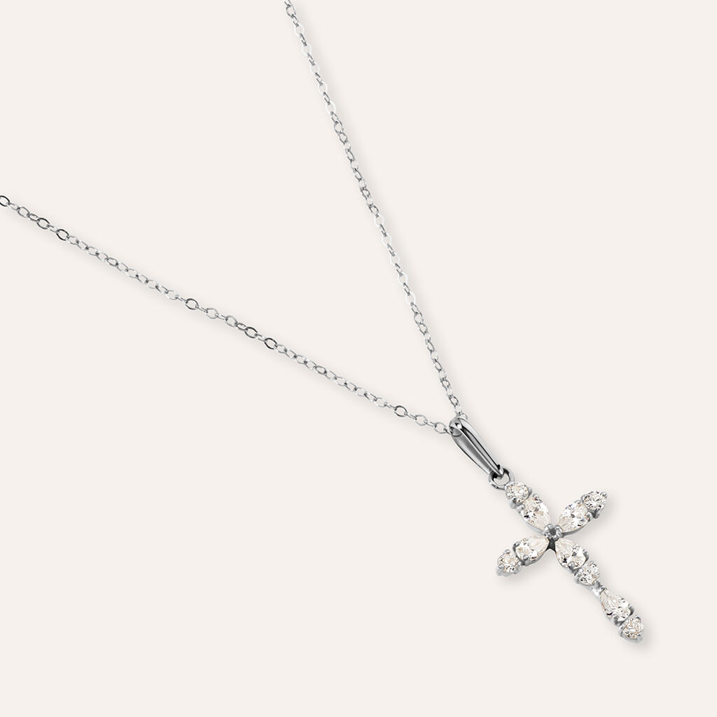 Pendente Holy Oro Bianco Cubic Zirconia