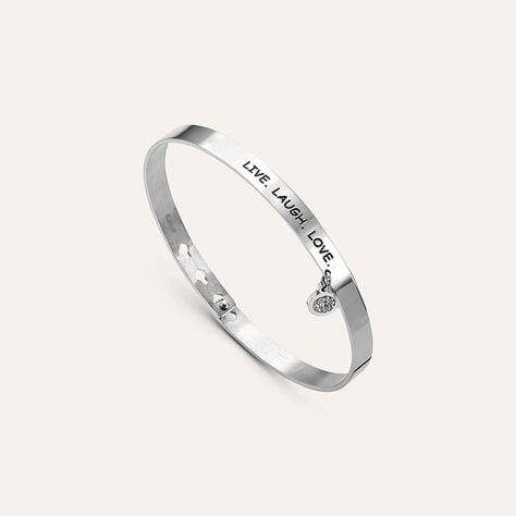 Bangle Sunrise Acciaio Cristallo - Bracciali Rigidi Donna | Stroili