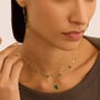 Orecchini Pendenti Beverly Oro Giallo Malachite