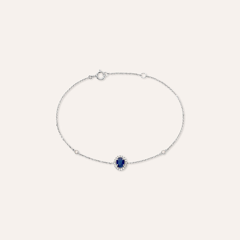 Bracciale Charlotte Oro Bianco Zaffiro Diamante