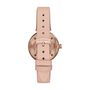 Emporio Armani orologio solotempo in acciaio gold rose con cinturino in pelle rosa e quadrante madreperla