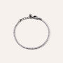 Bracciale Tennis Romantic Shine Metallo Nero Cristallo