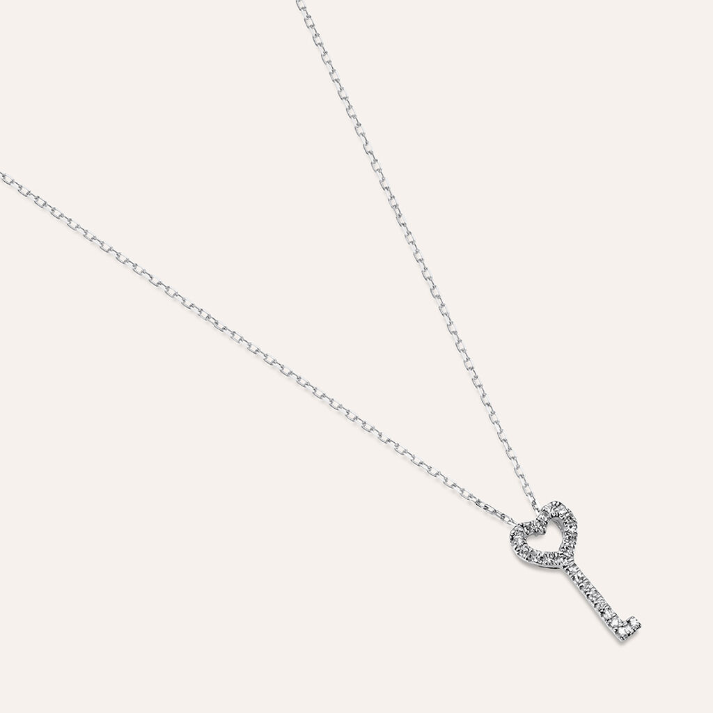 Collana Sophia Oro Bianco Diamante - Collane Donna | Stroili