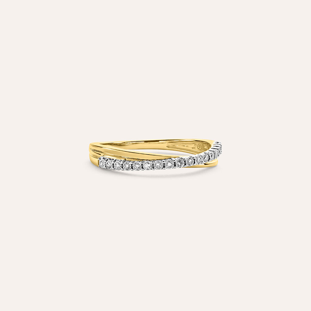 Anello Semi-eternity Sophia Oro Giallo Diamante - Anelli con Pietre Donna | Stroili