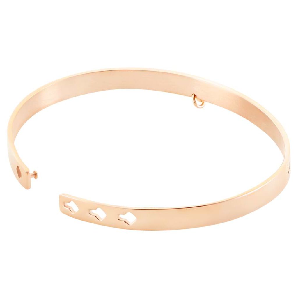 Bangle Lady Message Acciaio Rosa Cristallo - Bracciali Rigidi Donna | Stroili