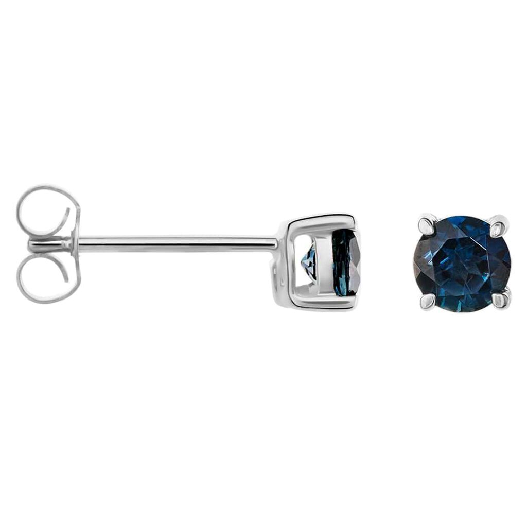 Orecchini Lobo Punto Luce Am&eacute;lie Oro Bianco Topazio