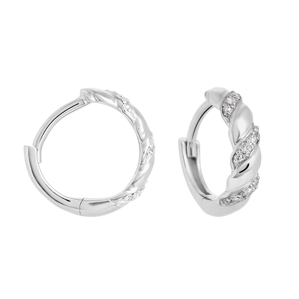 Orecchini A Cerchio Sophia Oro Bianco Diamante - Orecchini a Cerchio Donna | Stroili
