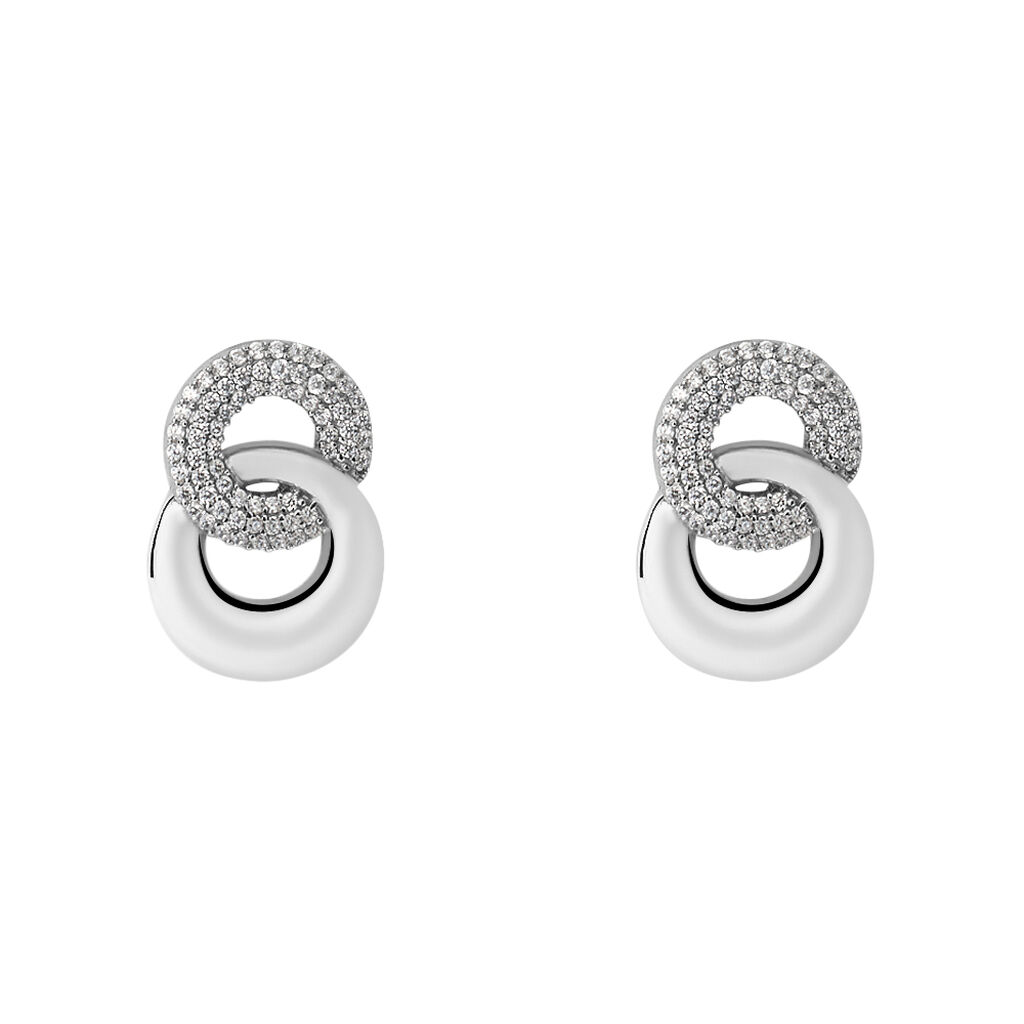 Orecchini Lobo Silver Shine Argento Rodiato Cubic Zirconia