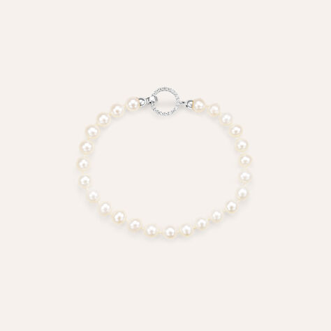 Bracciale Gabrielle Oro Bianco Perla D'Acqua Dolce Cubic Zirconia - Bracciali Donna | Stroili