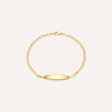 Bracciale Con Targhetta Holy Oro Giallo - Bracciali con Incisione Bambino | Stroili