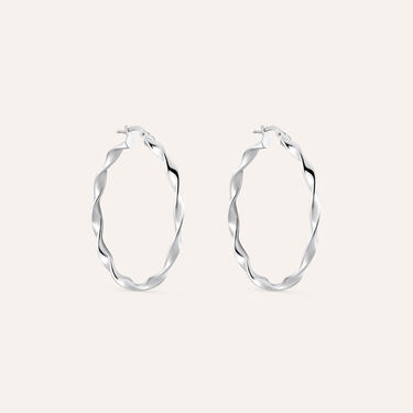 Orecchini A Cerchio Silver Collection Argento Rodiato