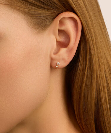 Orecchini Lobo Diamade Glam Oro Giallo Diamante Lab-Grown