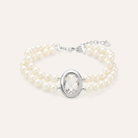 Bracciale Silver Pearls Argento Bianco Perla sintentica Cubic Zirconia - Bracciali Donna | Stroili
