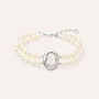 Bracciale Silver Pearls Argento Bianco Perla sintentica Cubic Zirconia