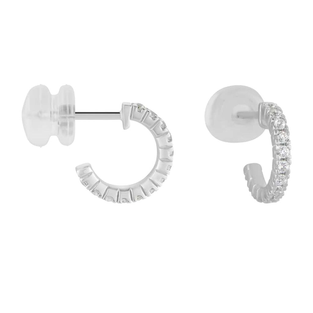 Orecchini A Cerchio Claire Oro Bianco Cubic Zirconia - Orecchini a Cerchio Donna | Stroili