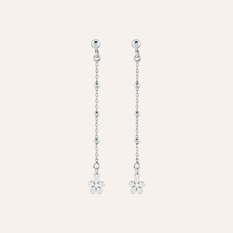 Orecchini Pendenti Tuscany Silver A Fiore E Stella In Argento Sterling 925 - Donna, Ipoallergenici