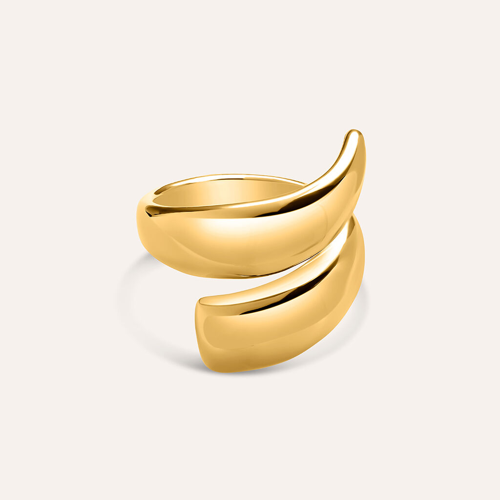 Anello Contrarie Lady Code Acciaio Dorato - Anelli Moderni Donna | Stroili