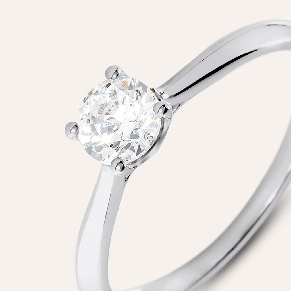 Anello Solitario Firmamenti Oro Bianco Diamante