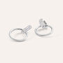 Orecchini A Cerchio Desideria Argento Nobile Rodiato Cubic Zirconia