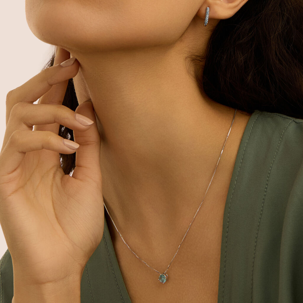 Collana Punto Luce Silver Rainbow Argento Rodiato Cubic Zirconia