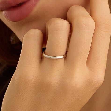 Fede Classica Leggera 2.5 mm Oro Bianco - Anelli con Incisione Unisex | Stroili
