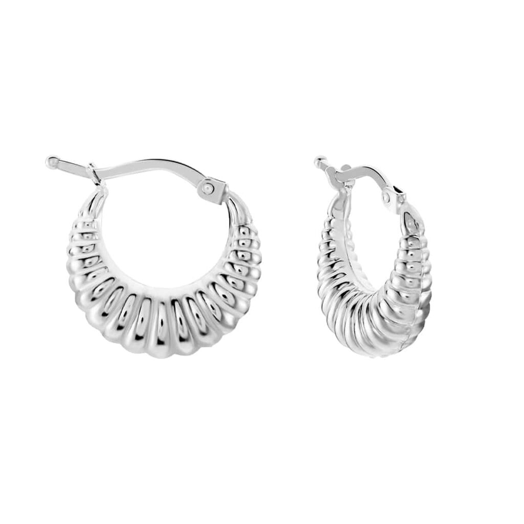 Orecchini A Cerchio Silver Collection Argento Rodiato - Orecchini a Cerchio Donna | Stroili